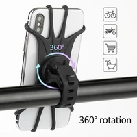 silicone bicycle phone holder motorcycle mobile phone stand bike gps clip quick mount for iphone samsung huawei xiaomi realme