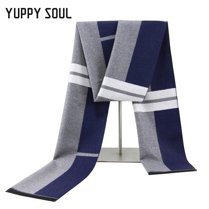 

Yuppy Soul High Quality Winter Striped Scarf For Man Women Classical Coldproof Cotton Shawls Scarves Casual Scarf Accessories