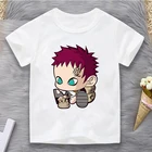 Детская футболка с рисунком Наруто для маленьких мальчиков, летние футболки для маленьких мальчиков, детская одежда с короткими рукавами, топы для малышей, футболки