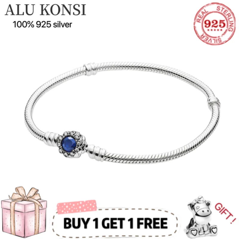 

2021 hot sale luxury 100% 925 Sterling Silver pan Bracelet beads Snake Chain Bangle Fit Original Charms For Women DIY Jewelry