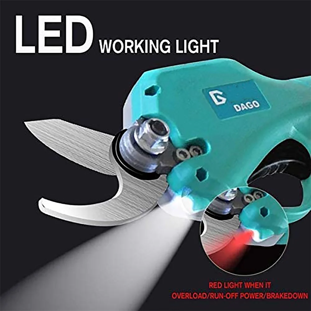 

21V Cordless Electric Pruning Shears 800W Secateur Pruner Tree Bonsai Cutter Lithium-Ion Branches Scissor Garden Power Tool