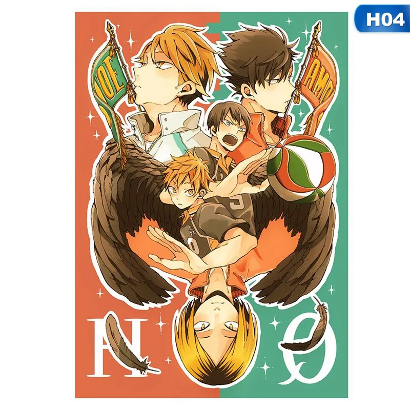 Кошмарным! Haikyuu Аниме Манга настенный плакат свиток домашнее украшение Стены Искусства - Цвет: 4