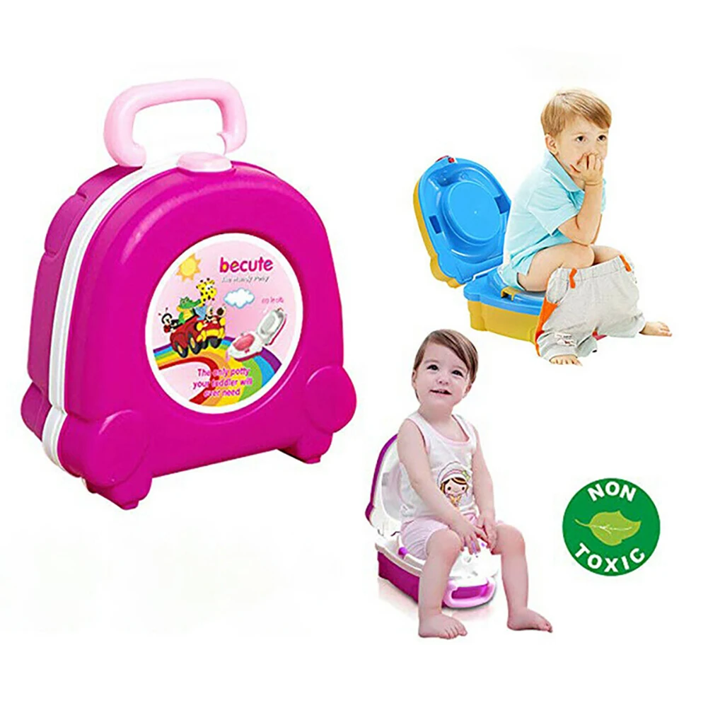 Новинка случайный цвет детский туалет милый портативный для путешествий детей