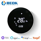 Beok Умный домашний термостат Tuya WIFI теплый напольный газовый котел с Alexa Yandex Alice температурный контроль круглое зеркало