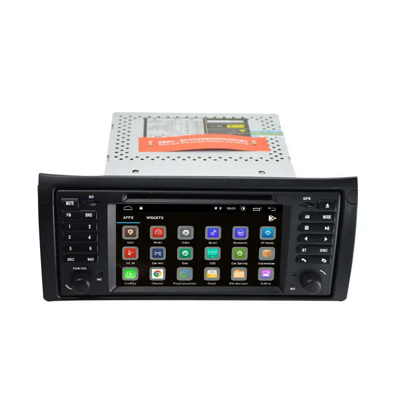 Один Din автомобильный мультимедийный плеер с CarPlay Android 9 0 GPS для BMW E39 X5 E53 M5 520i 525i 530i