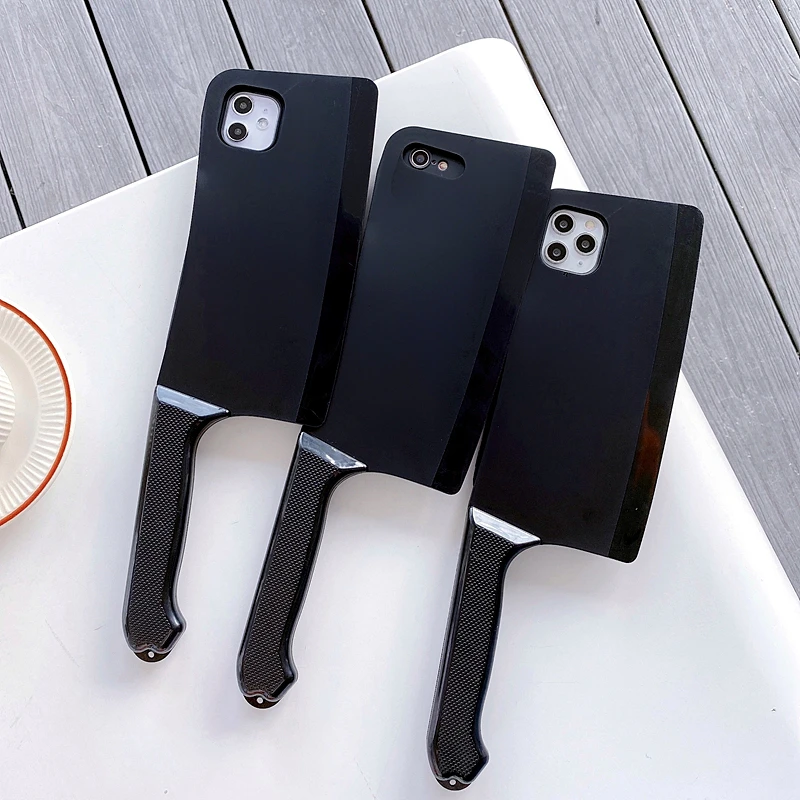 Мягкий 3D чехол для телефона с кухонным ножом Iphone 11 Case SE 2020 11Pro Max Xs 7 8 Plus Забавный