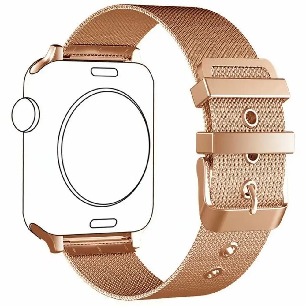 42 мм 38 мм Миланская Петля из нержавеющей стали для Apple Watch Band 5 4 40 мм 44 мм металлический сетчатый ремешок для iWatch 3 2 1
