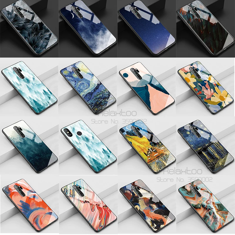 Модный чехол из закаленного стекла для xiaomi redmi note 8 t противоударный телефона pro 8a