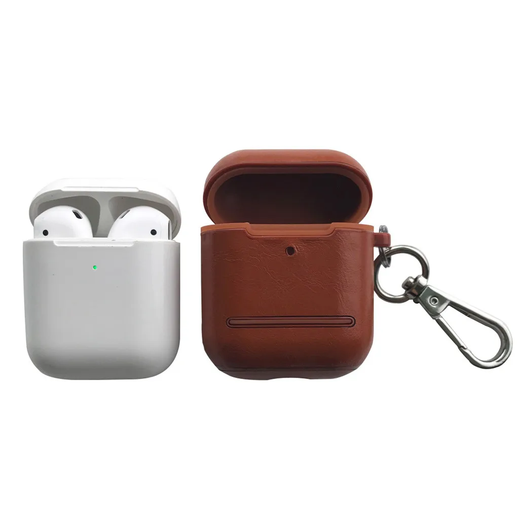 EPULA наушники протектор для Apple AirPods Высокое качество кожаный чехол кожа мини с