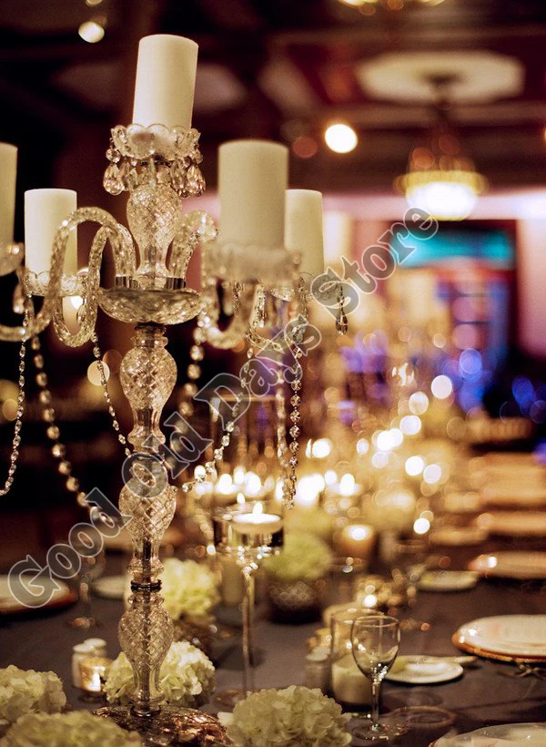 

Nice 90cm Tall Crystal Candelabras Wedding Centerpiece