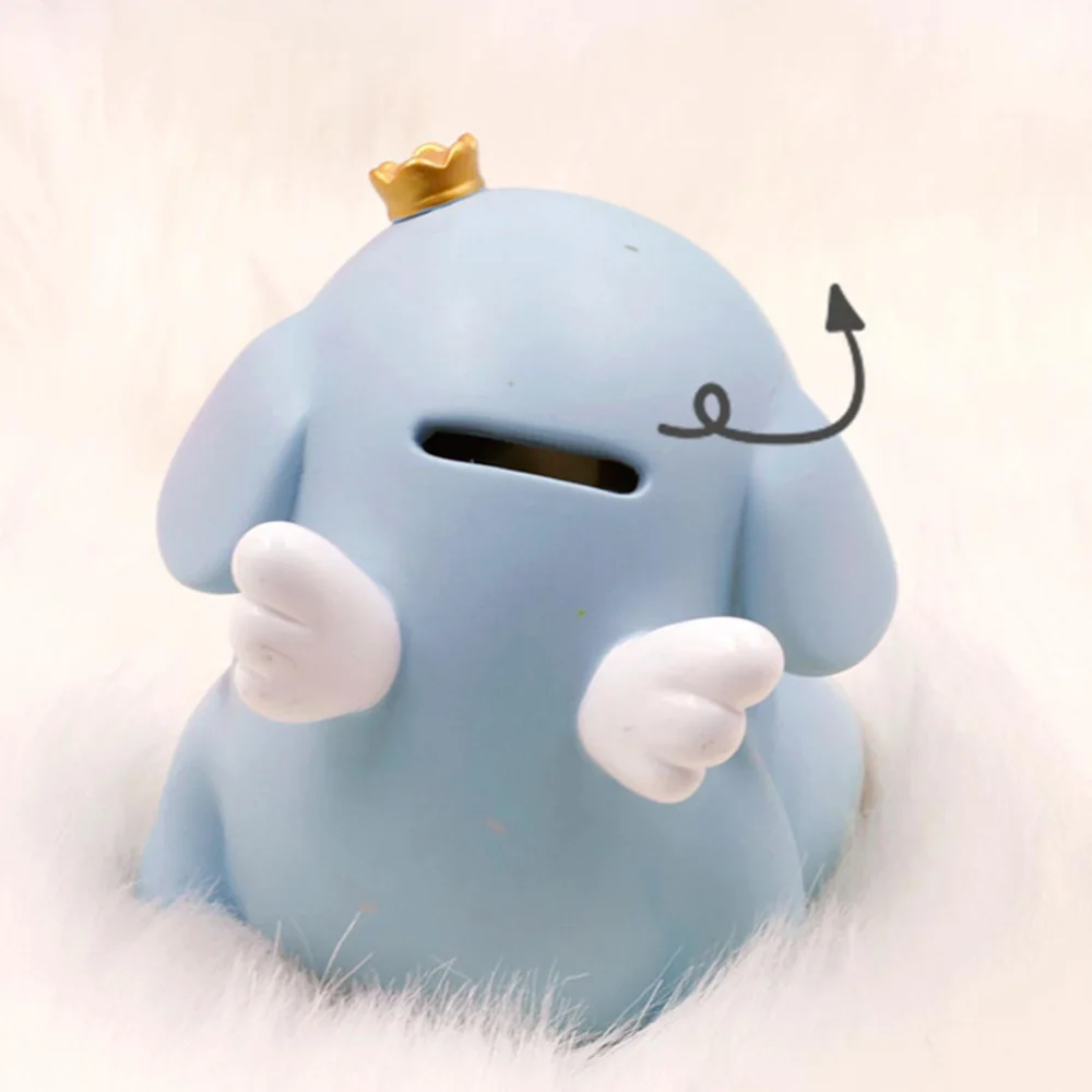 Kids Saving Pot Money Box Cartoon Elephant Piggy Bank Craft Decor (Sky-blue) | Дом и сад