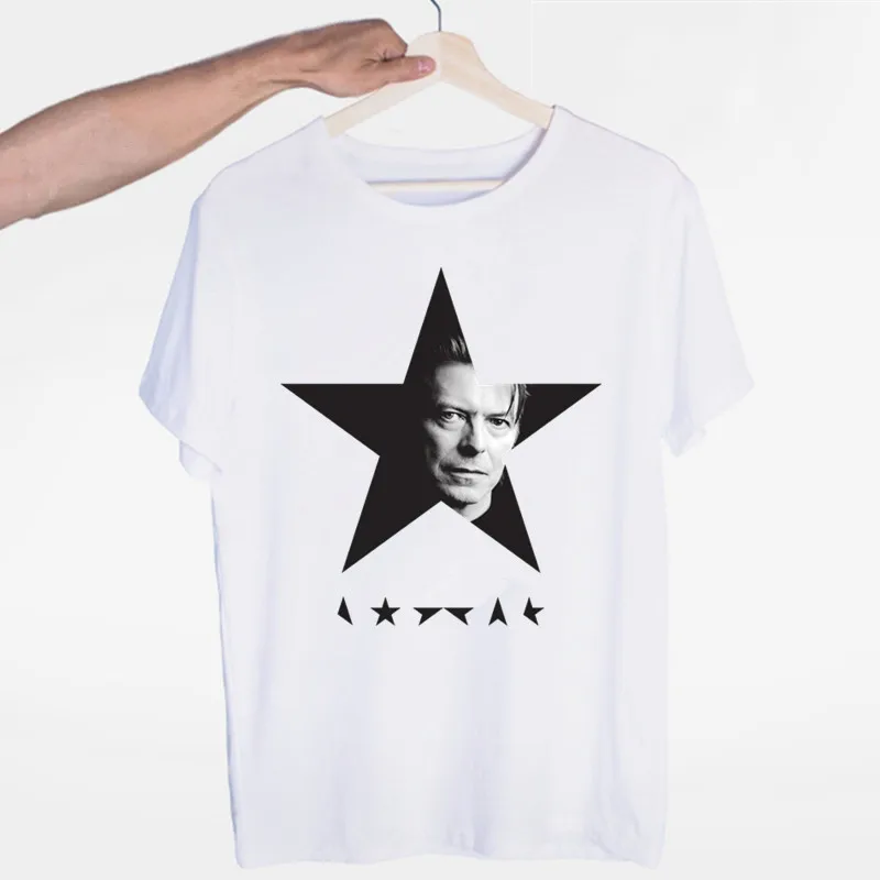 

Men/women England Rock Music Pop StarT-shirt Funny Printed Tshirt Unisex Hip Hop Top Tees Male/female Men'sRip David BowieTShirt