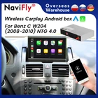 Navifly беспроводной Apple Carplay Android Box для Mercedes Benz C W204( 2008-2010 ) NTG 4,0 Поддержка Android Авто Модуль видео WIFI