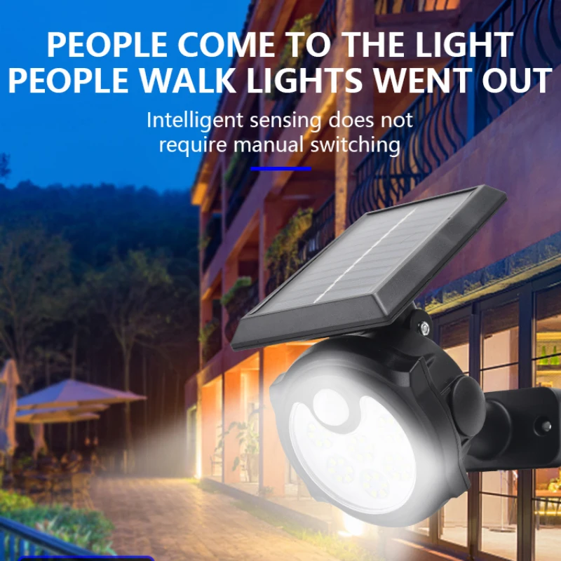

Solar Light Outdoor Garden Lawn Decor Waterproof Solar Powered Sunlight Human Sensor Wall Street Lamp Wall-mounted/Ground Mode