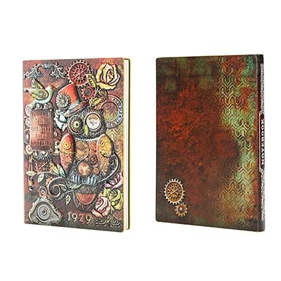Water Color relief A5, винтажный 3D блокнот с тиснением для путешественников, дневник,, креативный кожаный блокнот, подарок, Библейский блокнот, ручная работа, школа планирования, офис - Цвет: Water Color relief