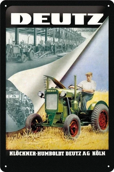 

Deutz Tractor Metal Sign Poster Plaque Wall Home Decor Prompt Card
