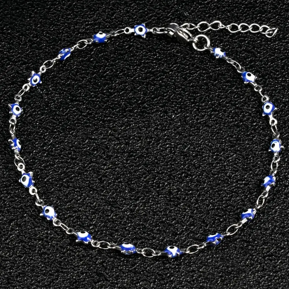 Новое поступление эмалированные женские браслеты на ногу из нержавеющей стали с