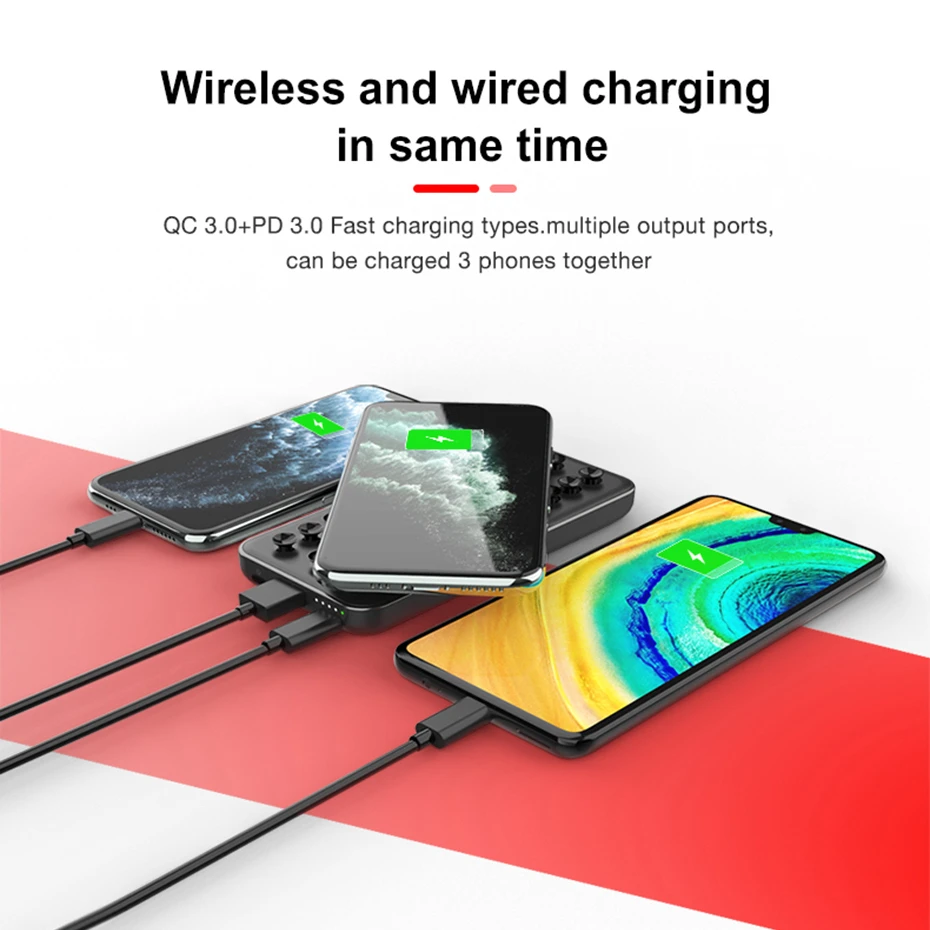 CASEIER присоска чашки беспроводной банк силы 10000 mAh 18W PD QC 3 0 Быстрая зарядка Powerbank