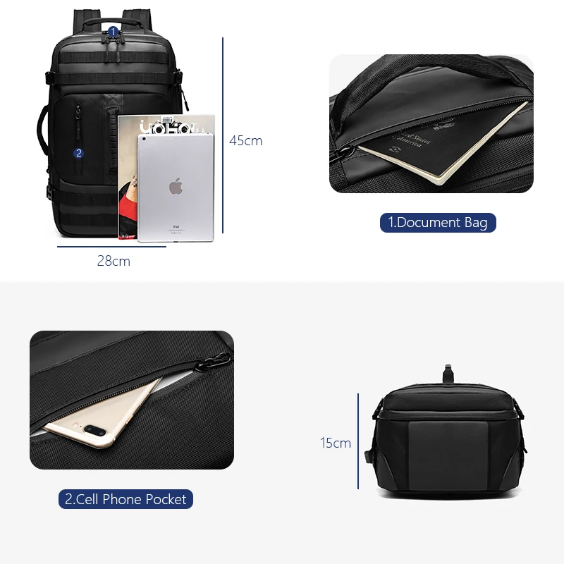 

Men's Backpack Multifunction 15inch Laptop Men Backpacks Large Capacity Fashion Male Mochila Waterproof Travel Bag