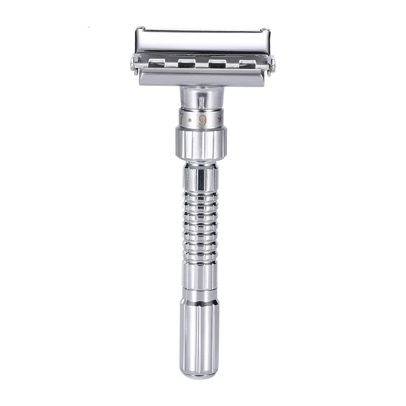 

New Adjustable Double Edge Safety Razor Classic Men Shaving Zinc Alloy Metal Manual Shaver