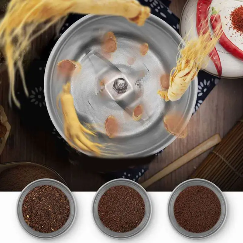 

Electric Coffee Grinder Multifunction Stainless Steel Blade Cafe Spice Mill Blender Nut Bean Grinding Smash Machine Retailsale