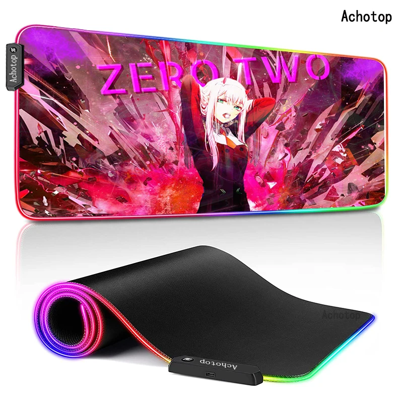 

RGB Large Mouse Pad Gaming Mouse Pad Zero two Gamer Computer Mousepad Led Backlight Carpet XXL Keyboard Desk pad Mats PC Gamer