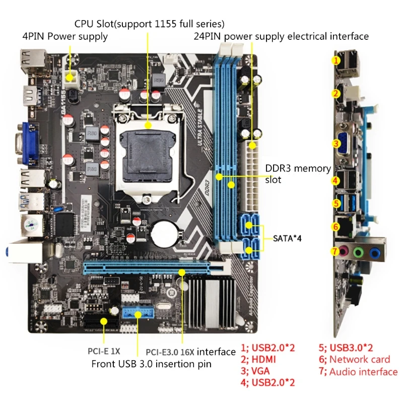 H61 LGA 1155   DDR3   16  -Intel H61 LGA1155 Core I3 I5 I7  Xeon   1155
