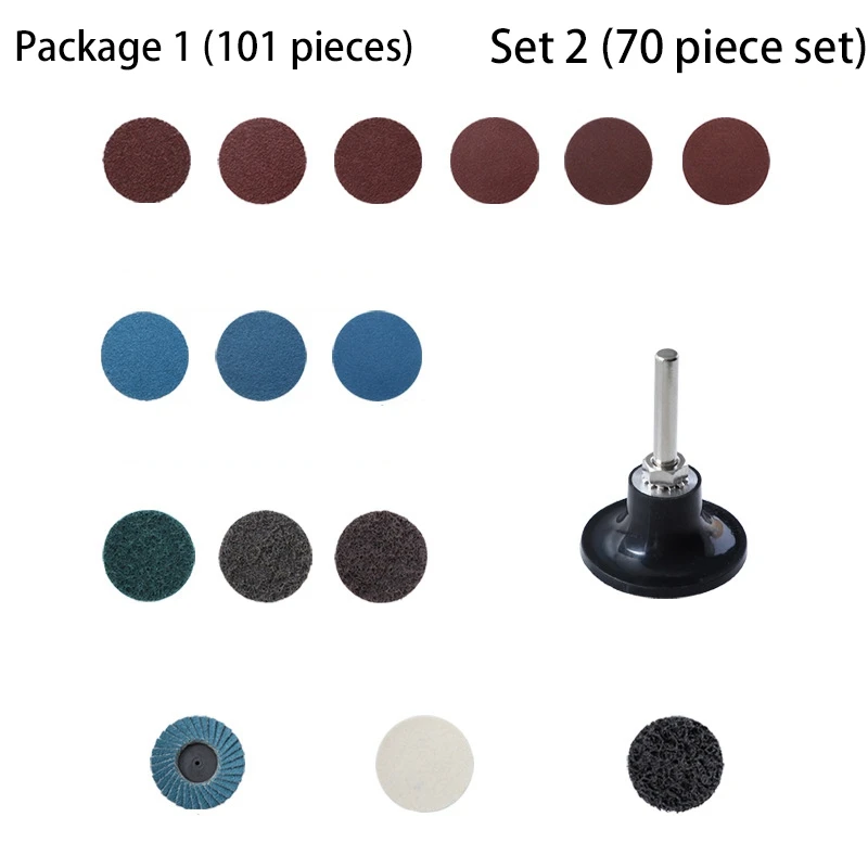 

New Sanding Discs Set 2 Inch Surface Sanding Polishing Sandpaper with 1/4 Inch Tray Holder for Rotary Tools