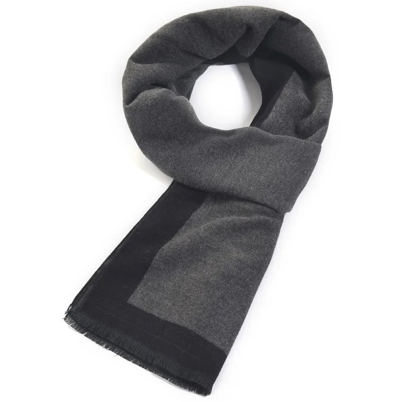 2020 autumn and winter new men's plaid scarf brushed outdoor cold and warm casual fashion European and American long bib