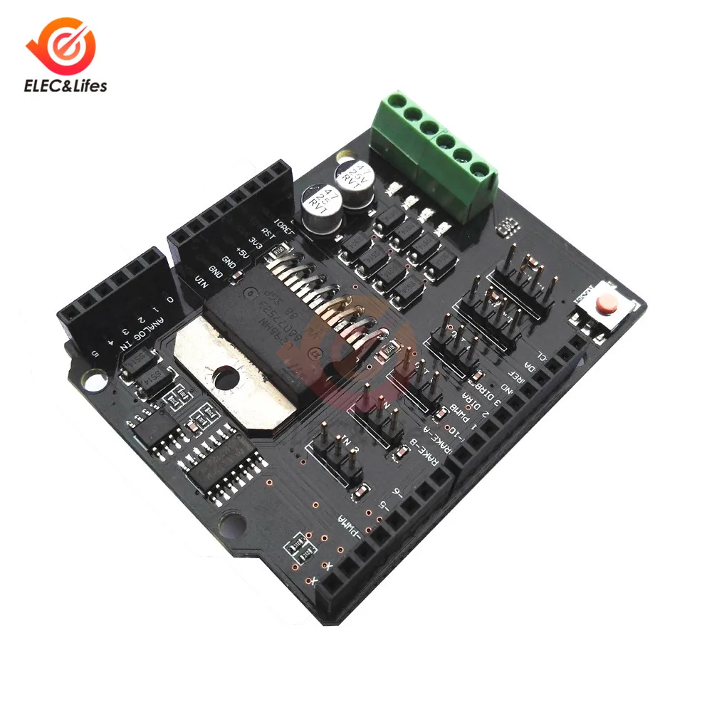 Плата расширения двигателя для Arduino UNO R3 MEGA2560 2 канальная постоянного тока L298NH