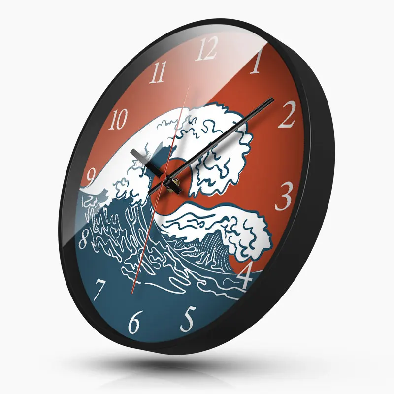 Большие настенные часы креативные современные металлические бесшумные для дома