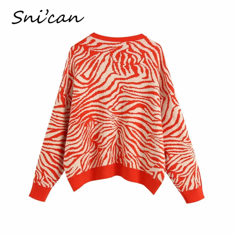 Вязаный Укороченный кардиган с зеброй оранжевый полосатый свитер kardigany za 2020