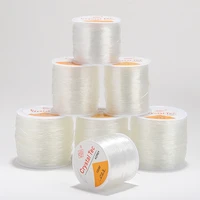 45 100mroll crystal stretch cord transparent elastic beading thread string for diy jewelry making fishing line dia 0 5mm 1 5mm