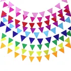 18 флагов 8 м, красные, оранжевые, синие, желтые, белые флаги, красивое украшение для вечеринки, наружная подвесная гирлянда для детской вечевечерние, украшение для помещений