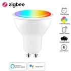 Умсветильник лампа ZigBee Tuya, светодиодная лампа с поддержкой Wi-Fi, с таймером и регулировкой яркости, 4 Вт, работает с AlexaGoogle Home