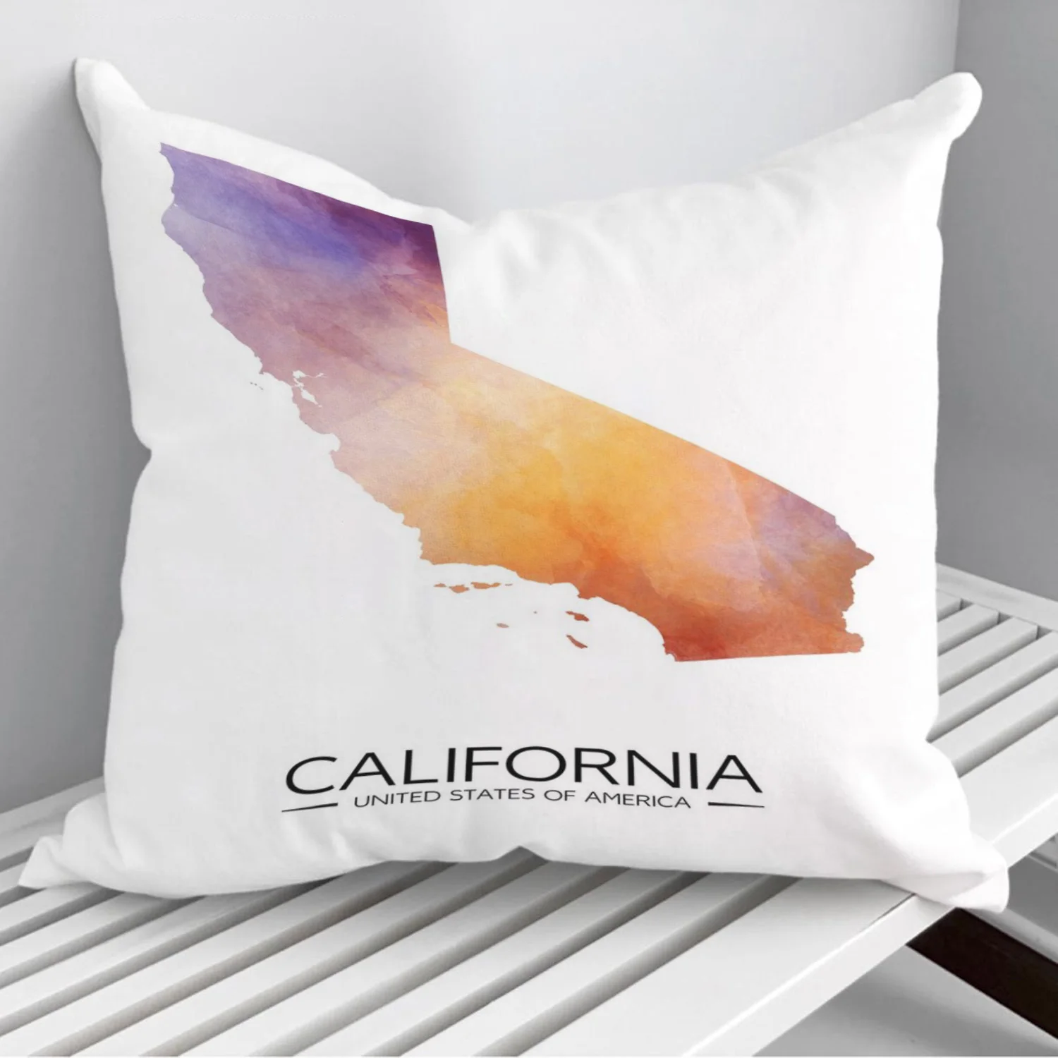 

California Pillowcase Decorative Sofa Cushion Case Bed Pillow Cover Home Decor Car Cushion Cover 45*45cm