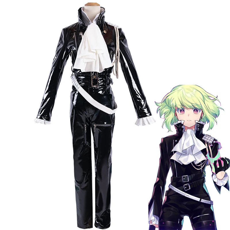 

Костюм для косплея из черной кожи, куртки и брюк