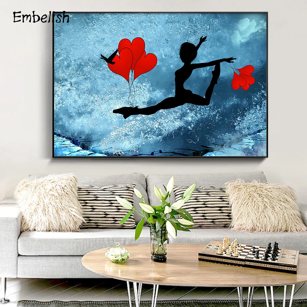 

Embelish 1 Pieces Jumping Dancer Modern Home Decor Wall Art Pictures For Living Room HD Print Canvas Paintings Bedroom Artworks