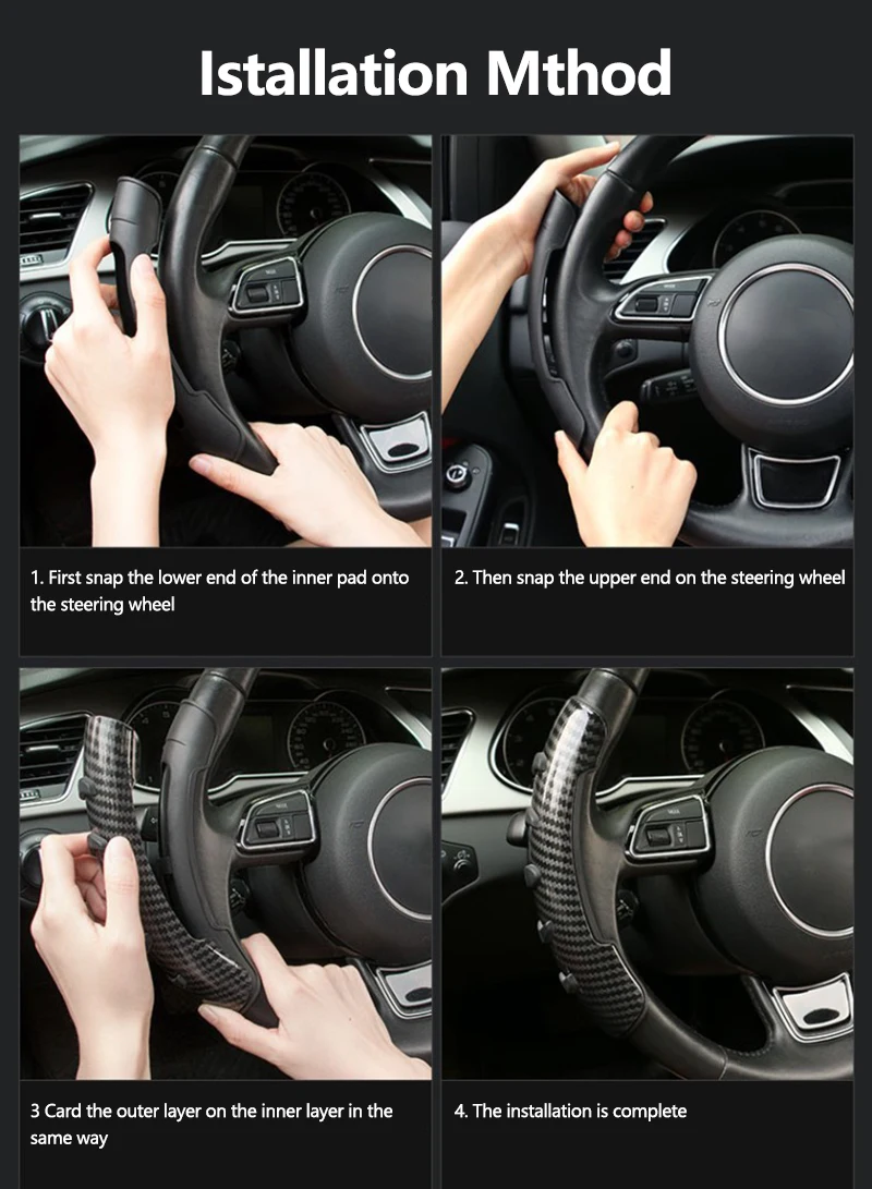 

2020 New Universal Car Steering Wheel Cover With Spinner Handle Knob Waterproof Cover For Bmw F30 F10 E36 E90