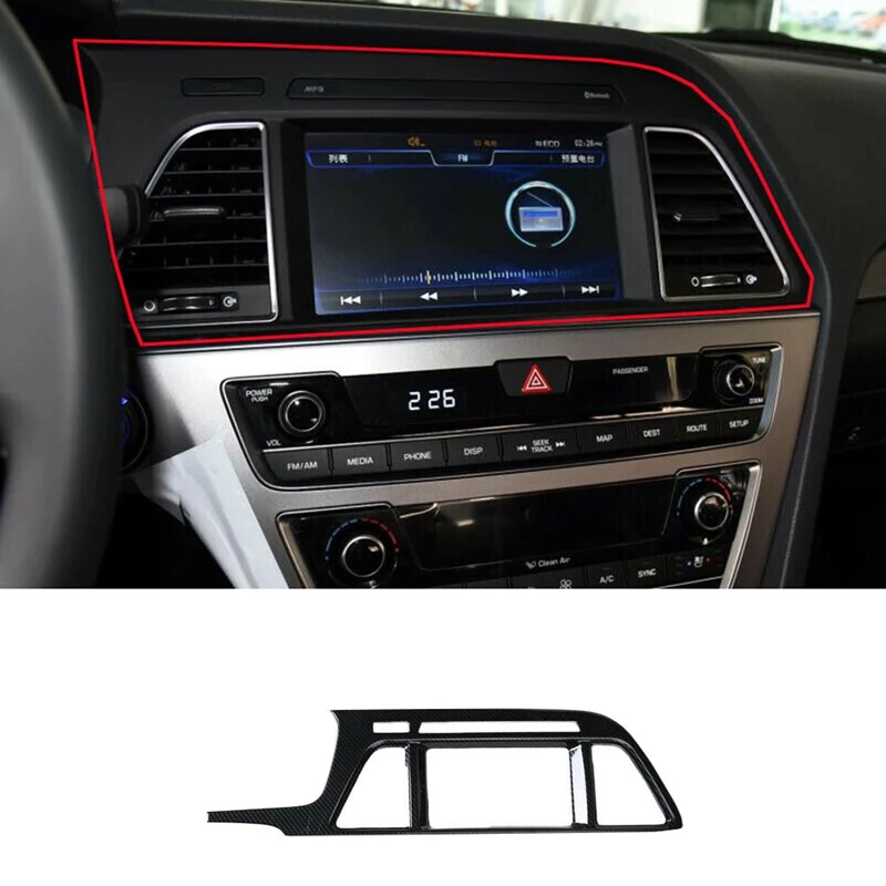 Панель для навигатора Hyundai Sonata 2015-2017 из углеродного волокна DVD GPS панель крышка