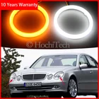 Для Mercedes Benz e class w211 E200 220 270 280 320 420 хлопок обратный переключатель светодиодный двухцветный ангельский глаз белый янтарь указатель поворота