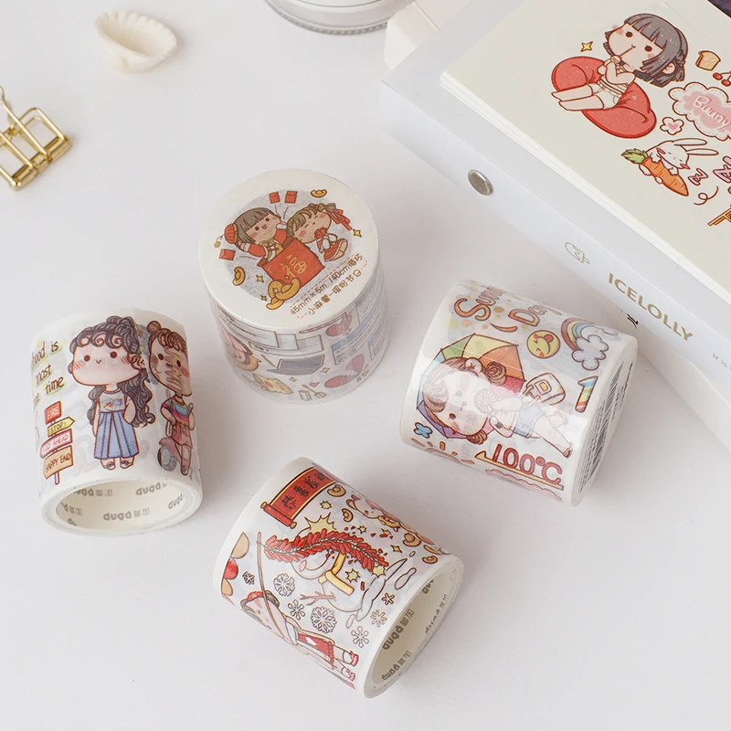 Красочная картина жизнь Японская Бумага васи лента DIY декоративная маскирующая