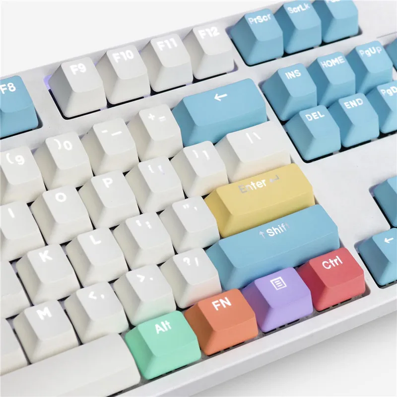 

87/108 Keys PBT keycap set replacement two-color translucent keycap for cherry MX6.0 8.0 keyboard DIY keycaps