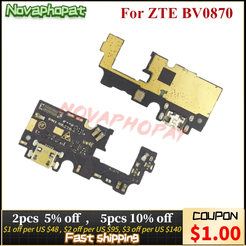 

Novaphopat для ZTE BV0870 порт для зарядной USB док-станции Зарядное устройство разъем гибкий плоский ленточный кабель для С микрофоном Микрофон доска