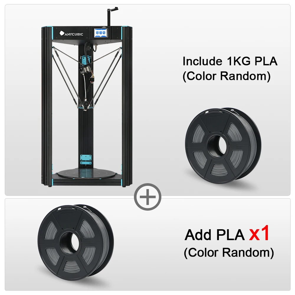 Predator add 1KG ANYCUBIC Predator 3d принтер размера плюс 370*370*455 мм предварительно собранный ultracase Pro 3d Принтер Комплект impresora 3d impressora 3D - Цвет: Predator add 1KG