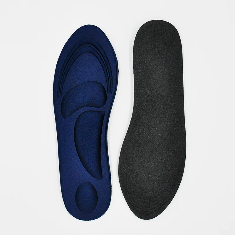 Dark Blue Ортопедические стельки унисекс из мягкой 4D пены с эффектом памяти для обуви, поддержка свода стопы, здоровая Плоская стопа, стельки для ухода за ногами, стельки для обуви, стельки - Color: Dark Blue