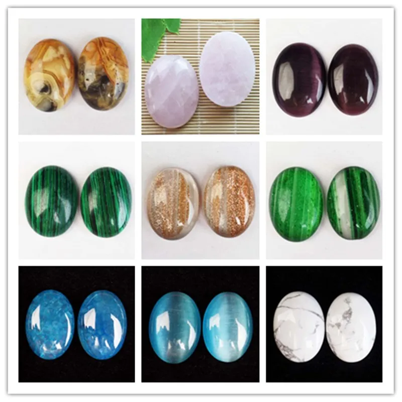 1 шт. красивый Смешанный Камень Овальный Кабошон DIY Изготовление ювелирных
