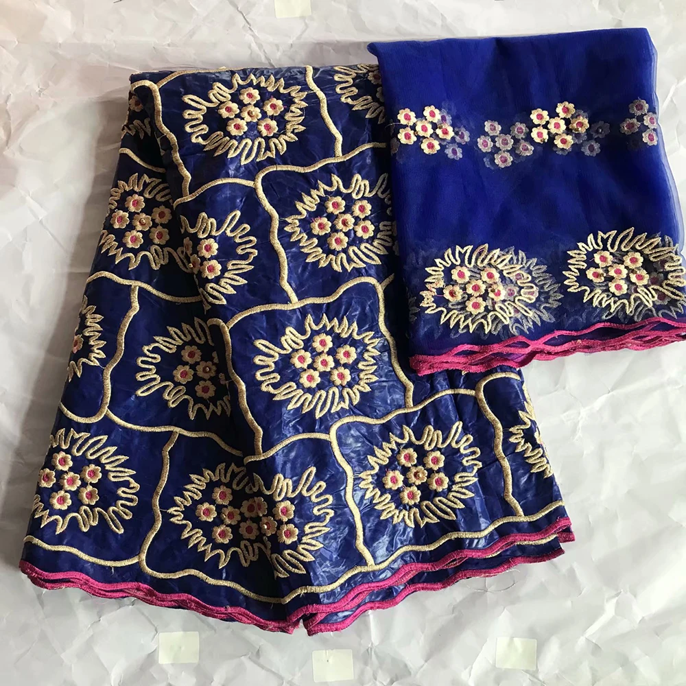 Вышивка Золотая нить 2020 Высокое качество Африканский Базен кружева riche getzner