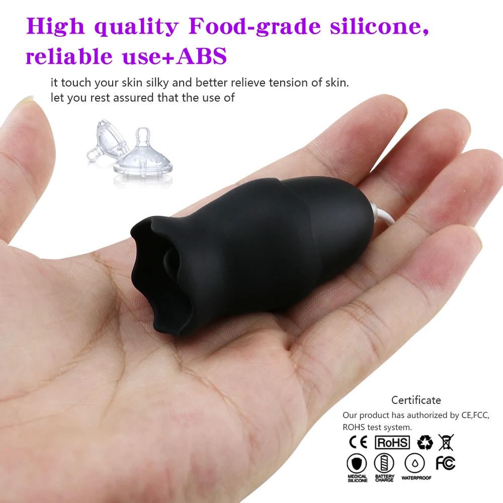 Вибраторы для языка USB Мощный вибрационный Яйцо G spot Массаж оральные ласки секс