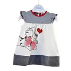 Платье для девочек, летнее Модное Новое платье принцессы, удобное Хлопковое платье без рукавов с принтом в виде маленьких животных, платье для маленьких девочек, 2018